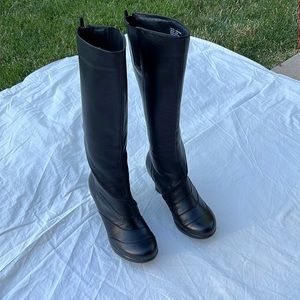 Dansko Bentley Tall Zip Around Boot Black Leather Size 36